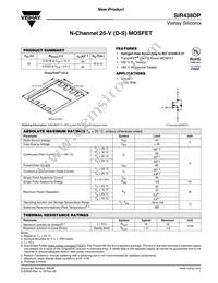 SIR438DP-T1-GE3 Datasheet Cover