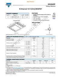SIR494DP-T1-GE3 Datasheet Cover