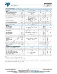 SIR826BDP-T1-RE3 Datasheet Page 2