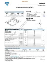 SIR836DP-T1-GE3 Datasheet Cover