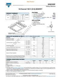 SIR870DP-T1-GE3 Datasheet Cover