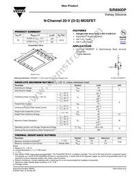 SIR890DP-T1-GE3 Datasheet Cover