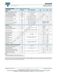 SIRA20DP-T1-RE3 Datasheet Page 2