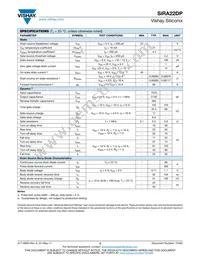 SIRA22DP-T1-RE3 Datasheet Page 2