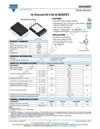 SIRA26DP-T1-RE3 Datasheet Cover