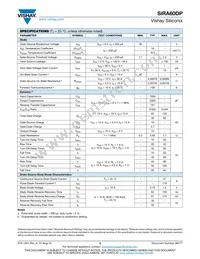 SIRA60DP-T1-RE3 Datasheet Page 2