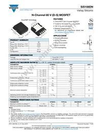 SIS108DN-T1-GE3 Datasheet Cover