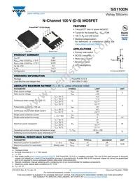 SIS110DN-T1-GE3 Datasheet Cover