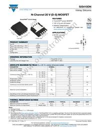 SIS410DN-T1-GE3 Datasheet Cover