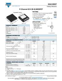 SIS415DNT-T1-GE3 Datasheet Cover