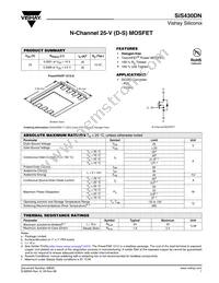 SIS430DN-T1-GE3 Datasheet Cover