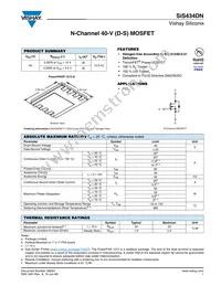 SIS434DN-T1-GE3 Datasheet Cover