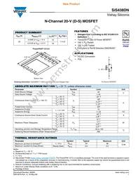 SIS438DN-T1-GE3 Datasheet Cover