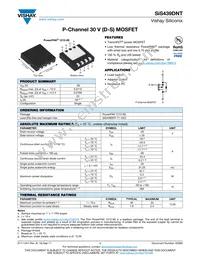 SIS439DNT-T1-GE3 Datasheet Cover