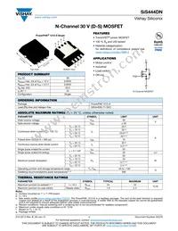 SIS444DN-T1-GE3 Datasheet Cover