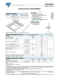 SIS472ADN-T1-GE3 Datasheet Cover