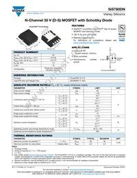 SIS780DN-T1-GE3 Datasheet Cover