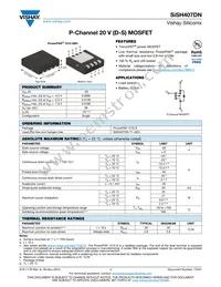 SISH407DN-T1-GE3 Datasheet Cover