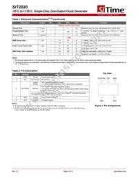 SIT2020AMAS3-33E-40.000000E Datasheet Page 2