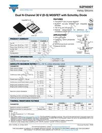 SIZF920DT-T1-GE3 Datasheet Cover