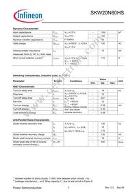SKW20N60HSFKSA1 Datasheet Page 3