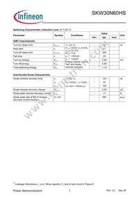 SKW30N60HSFKSA1 Datasheet Page 3