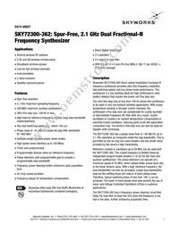 SKY72300-362 Datasheet Cover