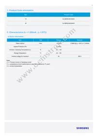 SL-B8R5C9H1AWW Datasheet Page 3