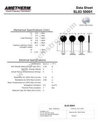 SL03 50001 Datasheet Cover