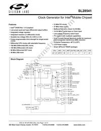 SL28541BZIT Datasheet Cover