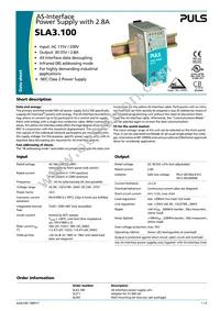 SLA3.100 Datasheet Cover