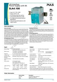 SLA4.100 Datasheet Cover