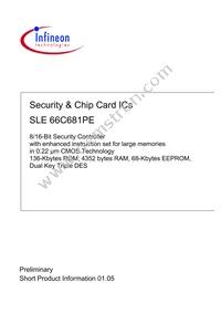 SLE 66C681PE MFC5.8 Datasheet Cover