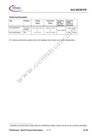 SLE 66C681PE MFC5.8 Datasheet Page 5