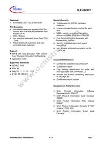 SLE 66C82P M5.1 Datasheet Page 4