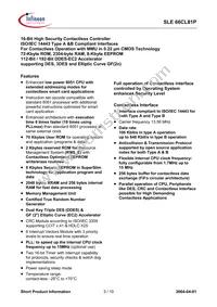 SLE 66CL81P NB Datasheet Page 3