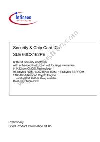 SLE 66CX162PE MFC5.8 Datasheet Cover