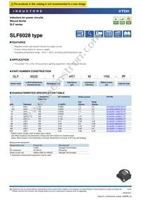 SLF6028T-680MR50-PF Datasheet Cover