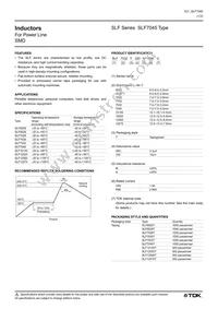 SLF7045T-102MR14 Datasheet Cover