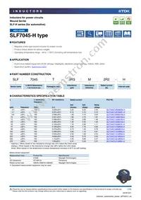 SLF7045T-3R3M2R2-H Datasheet Cover