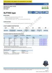 SLF7055T-220M1R7-3PF Datasheet Cover