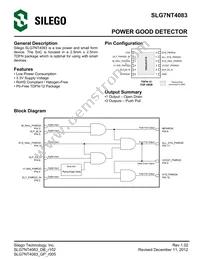 SLG7NT4083VTR Datasheet Cover