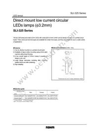 SLI-325YYT31W Datasheet Cover