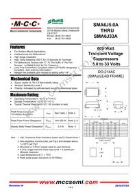 SMA6J18CA-TP Datasheet Cover