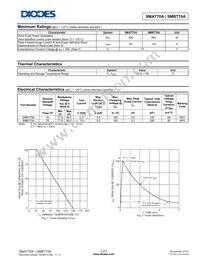 SMBT70A-13-F Datasheet Page 2