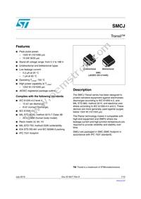 SMCJ10A-TR Datasheet Cover