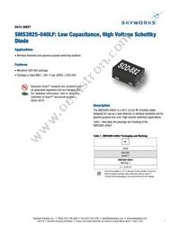 SMS3925-040LF Datasheet Cover