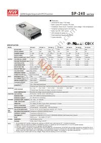 SP-240-7.5 Datasheet Cover