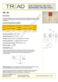 SP-49-B Datasheet Cover