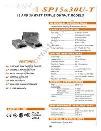 SP30U-0533T Datasheet Cover